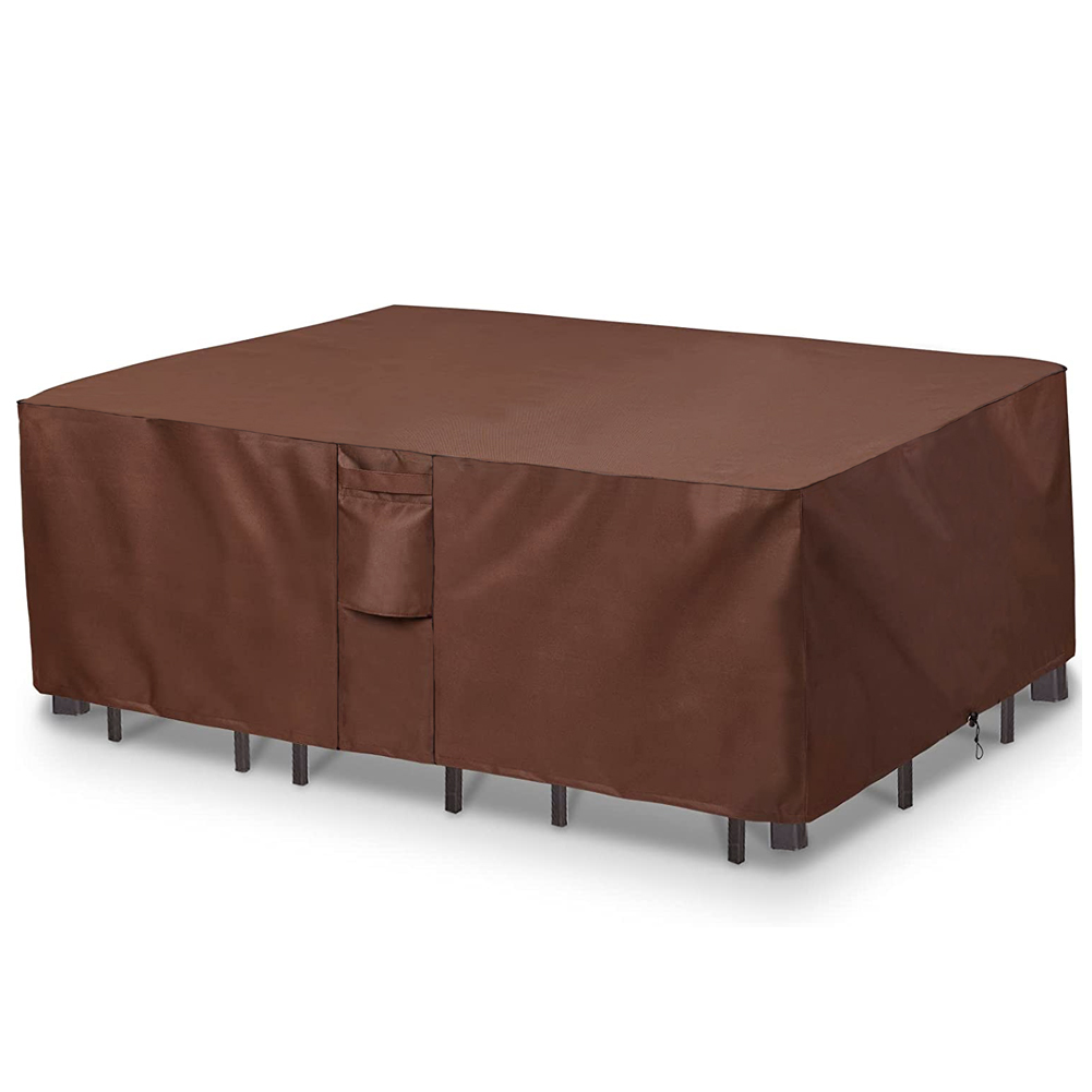 Outdoor Furniture Table And Chairs - Brauner 420D HEAVY DUTY wasserdichter Terrassenmöbelbezug