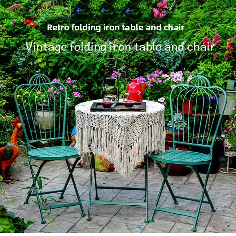 Outdoor Furniture Iron - Gartenstühle für den Innenhof, Eisen, ausgehöhlte