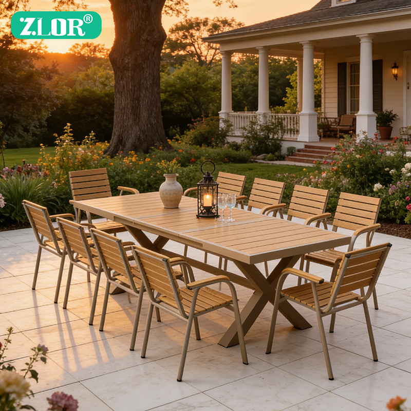 Outdoor Furniture No Cushions - Modernes Aluminium-Gartenmöbel-Set für Villen & Krankenhäuser