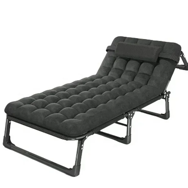 Camping Cot Foldable - Campingbett, tragbares Klappbett, 3 Gänge, verstellbar,