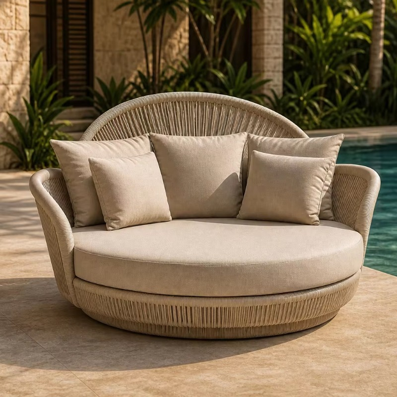 Outdoor-Rattansofa mit Kissen  – Outdoor Furniture Without Cushions Bewertung und Preis