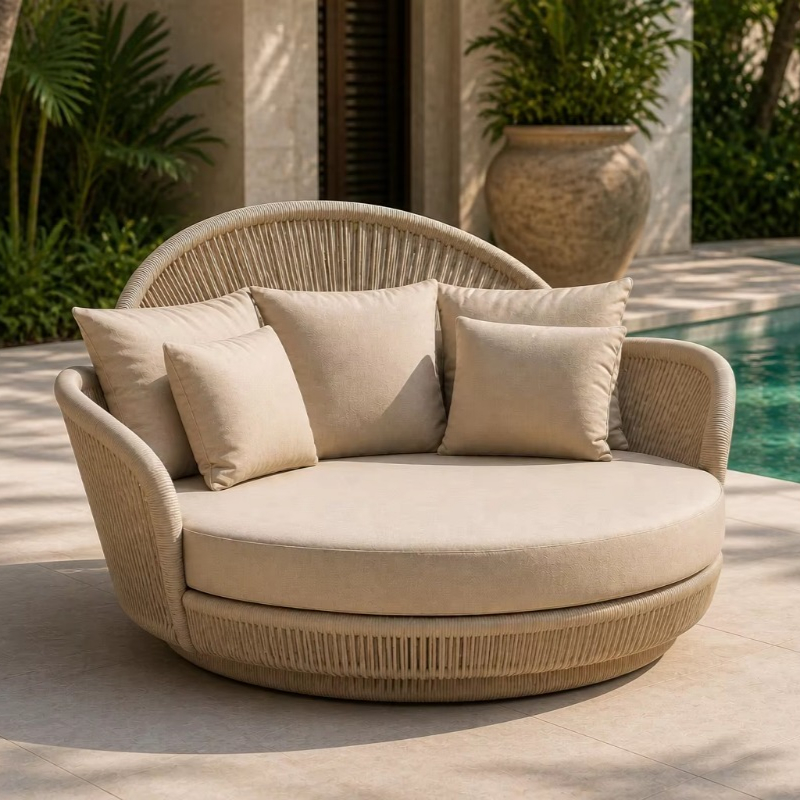 Outdoor-Rattansofa mit Kissen  – Outdoor Furniture Without Cushions Bewertung und Preis