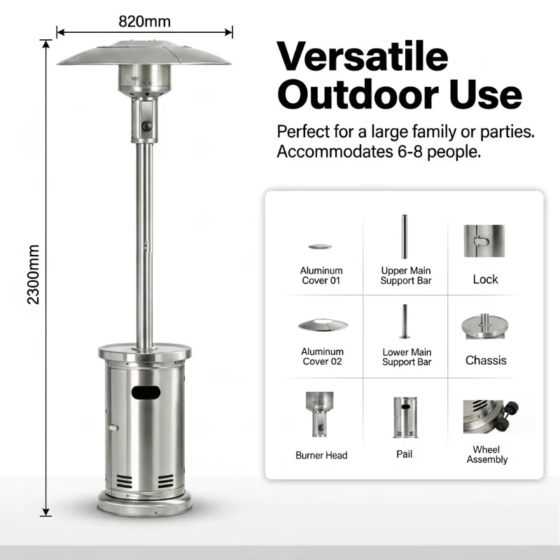 Airo Schnellheizender Gas-Schi – Patio Heater Standing Bewertung und Preis