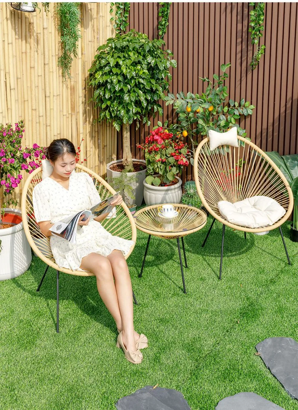 Nordische Esszimmerstühle für  – Outdoor Furniture Iron Bewertung und Preis