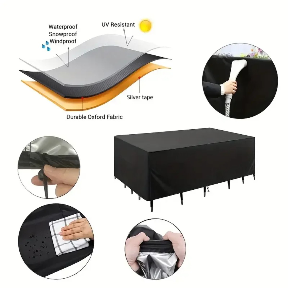 Mehrgrößen-Abdeckungen für Out – Outdoor Furniture Table And Chairs Bewertung und Preis