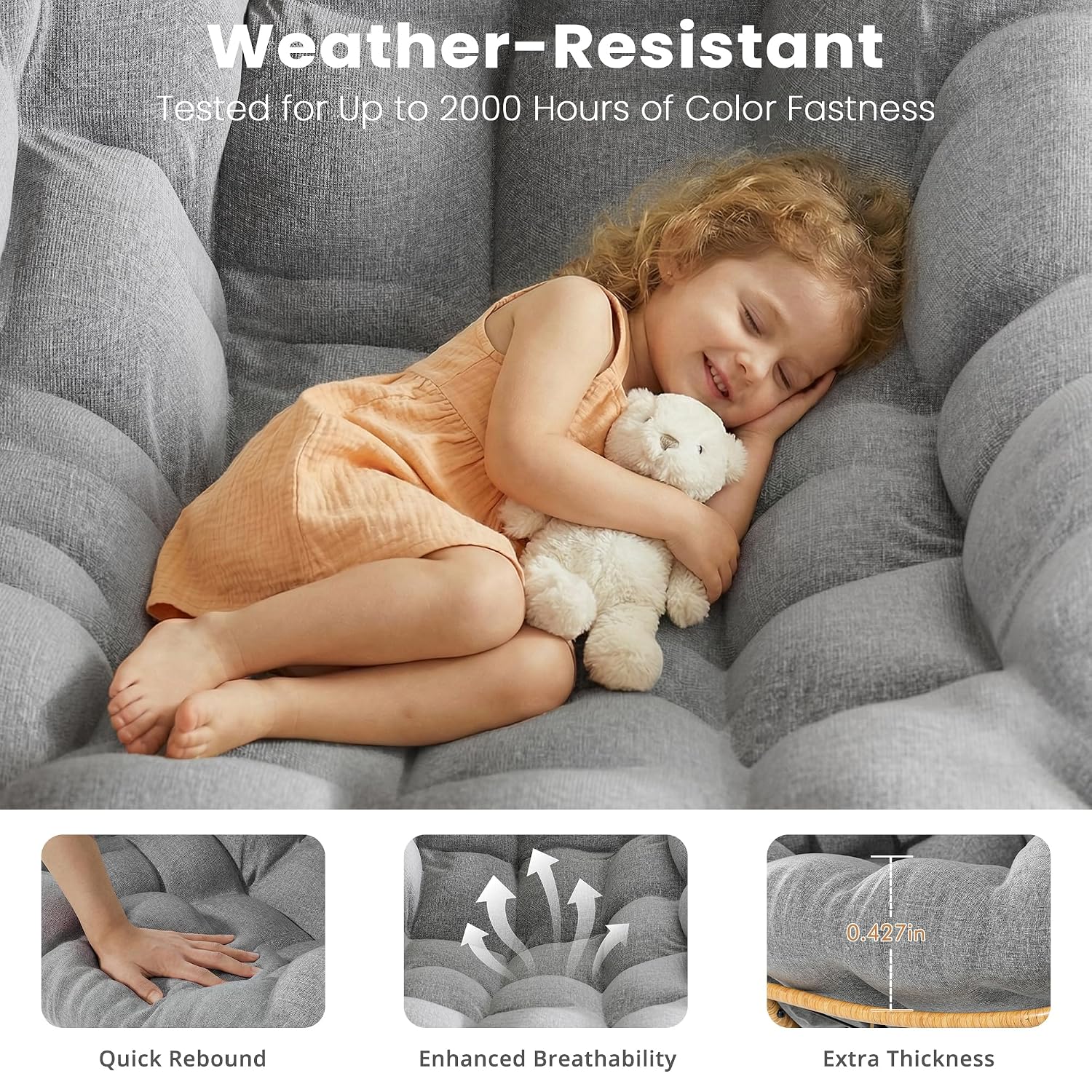 Übergroßer Papasan-Schaukelstu – Outdoor Furniture No Cushions Bewertung und Preis